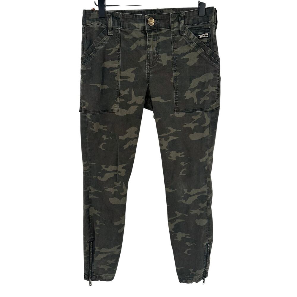 Kut From The Kloth Camouflage Ankle Skinny Jeans Green Military Casual Indie 8